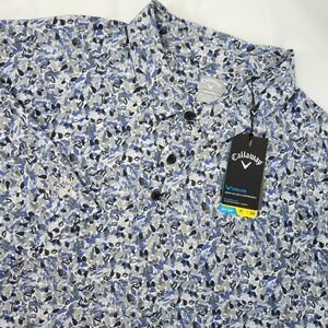 Callaway NWT Cooling Opti-Dri UPF 50 Golf Polo Mens 5X Blue Gray Performance